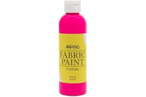 Nazca Colors Fuchsia Pink Fabric Paint 250ml – Acrylic Permanent Textile and Leather Paint ideal for painting Clothe, t-shirts, Jeans, Totebags, Sneakers, Canvas Shoes – Great Covering Capacity