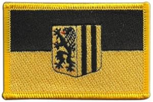 FLAGGENFRITZE Toppa Patch Bandiera Germania Città Dresden – 8 x 6 cm