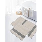 My Evilla Naturel Pamuklu Kilim Yıkanabilir Banyo Paspası Seti 2'li Klozet Takımı 60x100-50x60cm 7021 Bej