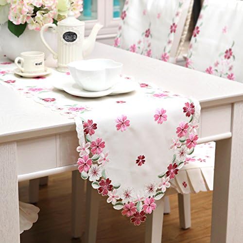 Table Runners european rural embroidered dining table shoebox coffee table tv cabinet bed flag wedding banquet decoration-A 40x190cm(16x75inch)