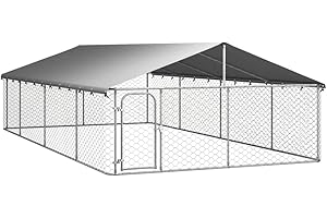 Willood Outdoor-Hundezwinger mit Dach 600 x 300 x 150 cm hühnerstall,freilaufgehege,freigehege