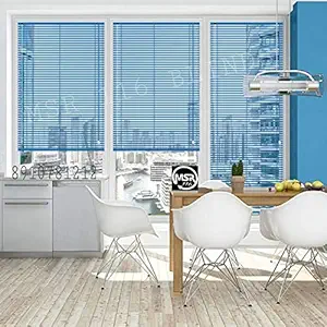 MSR 116 Venetian Blinds/Curtains and Shades for Home Furnishing(Balcony,Kitchen,Bedroom,Bathroom etc) Blue (4 ft(W) 4 ft(H))