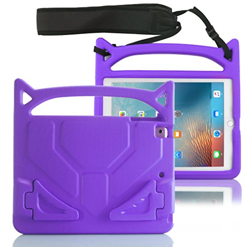iPad mini Case - FUQUN 7.9 inch Kids Shockproof Drop Proof Children Lanyard Cover, Lightweight EVA Materail Protective Bumper with Stand for Apple iPad mini2/ iPad mini3 / iPad mini4 - purple