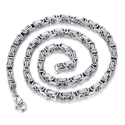 Preisvergleich Produktbild Zoylink Rolo Cable Chain Kette aus Minimalistischem Titanstahl für Männer