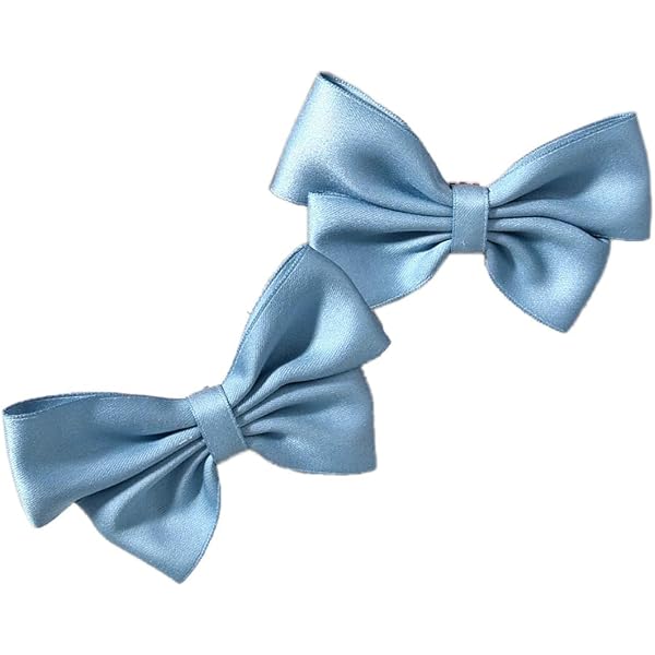 PATIKIL Frauen Bow Schuhclips – 2 Stück Satin-Schleifen, Abnehmbare Verzierung Für Hochzeit, Party, Blau