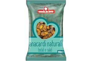 Alfano dal 1940 Anacardi Tostati e Salati con Buccia 200g Frutta Secca Snack In Love Snack Aperitivo (1 Pezzo)