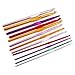 Produktbild 14 mehrfarbige Aluminium-Häkelhaken 15cm mit Hülle (2mm-10mm Nadel-Set) - zum Stricken [version:x5] by DELIAWINTERFEL
