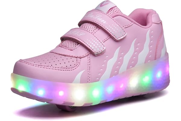 Husksware Barnsneakers med 2–4 hjul, för pojkar och flickor, sneakers för fest, födelsedag och jul
