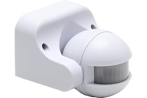 Greluma 1 Styck AC220V-240V PIR rörelsesensor ljusbrytare, högkänslig väggbrytare för inomhus- och utomhusbruk, avkänningsområde 12m vid 180°