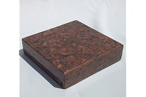 designgrab lamp- och vasbas fyrkantig 20 x 20 x 5 cm av granit Vanga för gravvas eller gravlampa