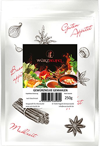 Preisvergleich Produktbild Gewürznelke, Nelke gemahlen, Premiumqualität aus Madagaskar. Beutel 250g.