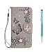 Produktbild Galaxy S7 Hülle [Lebenslange Garantie]Grandoin Bling Glitzer Brieftasche-Stil für Samsung Galaxy S7 Handytasche PU Leder Flip Cover Schutzhülle mit Aufstellfunktion Ständer Kartenfach Etui Case