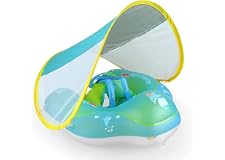 Baby Swimming Float, Baby Swimming Ring, Toddler Swimming Vest, Children Waist Float Ring, Inflatable Baby Float with Canopy,