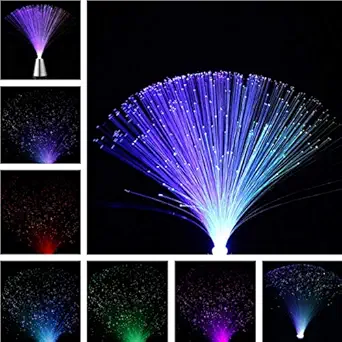 KKY Multicolor Romantic Led Fiber Optic Flashing Night Light for Home Decor