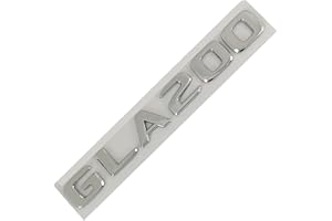 ZOUXO LAZIRO 3D ABS Chrom Schwarz Auto Kofferraum Emblem Abzeichen GLA 200 260 Buchstaben Anzahl Aufkleber Passend for Mercedes X156 X164 H247 Zubehör (Color : GLA 200 Silver)