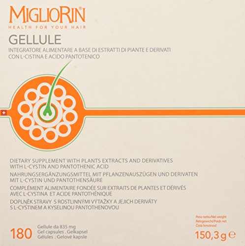 Migliorin, Integratore alimentare a base di estratti di piante e derivati, 180 Gellule, 150.3 g