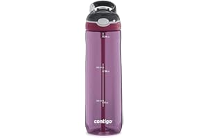 Contigo Ashland Autoseal Water Bottle with Flip-Straw | Large 720ml BPA Free Drinking Bottle | Sports Flask | Leakproof Drink Bottle | Ideal for School, Gym, Bike, Running, Hiking