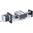 200mm Linear Rail Slide, Stroke Single Shaft Ball Screw Linear Guide Rail CNC Sliding Table with 42 Motor, Linear Stage Actuator (1605)