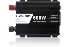 CANTONAPE 600W Power Inverter DC 12V to AC 230V 240V 3-in-1 Car Charger Cigarette Lighter Socket + AC Plug + Dual USB Charging Ports Voltage Converter