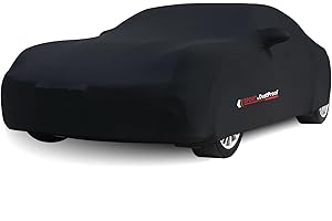 BEXITA Bâche Voiture Intérieure Extensible, Protection de Luxe Contre la Saleté et la Poussière, Doublure Intérieure Douce, Respirante, Anti-poussière, Bache Voiture Noire pour SportCar-L