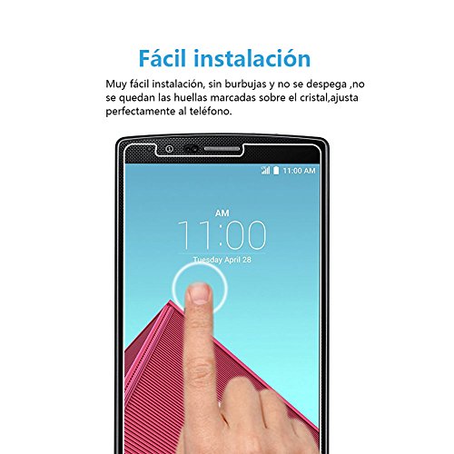  3-Pack  LG G4 Cristal Templado Protector de Pantalla  Nazzamo LG G4 Templado Vidrio Protector de Pantalla  Ultra-trasparente   Sin Burbujas   Resistente a Ara  azos 