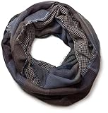 loop scarf crochet pattern free Unisex Design styleBREAKER warmer Karo Muster Loop Schlauchschal mit Fransen, Unisex 01018037, Farbe:Grau-Blau
