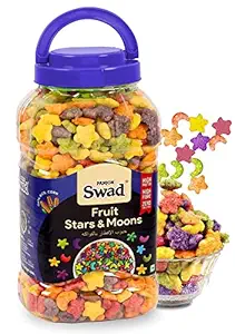 Swad Fruit Stars & Moons Breakfast Cereal, Multigrain (Made with Oats, Rice, Corn, Loops Children) 1 Jar, 325g