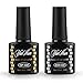 Yaoshun Top Coat Base Gel Nail Polish UV LED Soak Off Clear Color Lacquer Shiny Finish Varnish 10ML 2PCS (T+B)