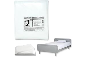 AQASKIN Sábanas Desechables en TNT 90 x 210 cm, Sábanas Envasadas Individualmente, Sábanas Desechables Higiénicas, Color Blanco - Cantidad 10.