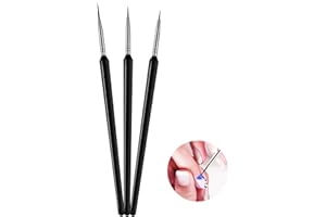 Olakin Nail Art Brushes Set[3 Pcs], Nail Art Liner Brushes, Nail Art Painting Pen Brush Set, Nail Liner Striping Brush Nail Brushes, Nail Brush for Drawing Nail Art Design