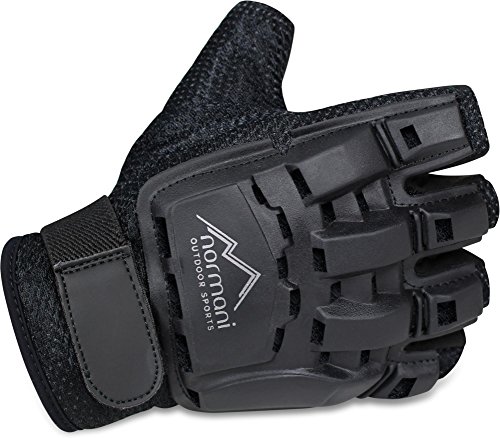 Taktsiche Paintball Handschuhe ohne Finger mit Protektorenschutz und Belüftungssystem - 3
