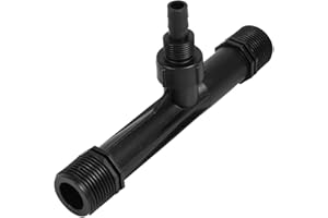 WARMHAND Venturi Fertilizante Inyectores, Herramienta Agrícola Inyector Mezclador De Fertilizante De Tubería De Plástico Negro para Irrigación 1/2" 3/4" 1" Pulgada