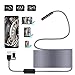 Produktbild FYLINA USB Endoskop 2.0 Mega Pixel HD 3 in 1 Inspektion Kamera Endoskopkamera IP68 Wasserdichte starren Snake Geflochten Kabel (6 Metes) mit 8 Einstellbare LEDs für Typ-c/Micro/USB Gerät
