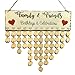 Produktbild KOBWA Holz Home Decor, Kalender Schild Holz Crafts Wandschild Board für Familie Friends Reminder mit 120 Stück DIY Scheiben Zum Aufhängen One by One
