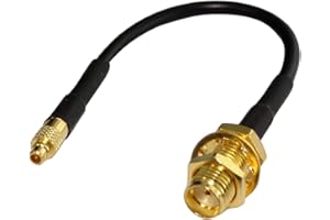 AERZETIX: Cavo adattatore 10cm connettore SMA-B femmina a MMCX-A maschio dritto C43406