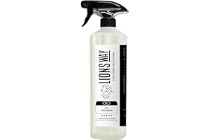 LionsWay: Limpieza de Coche en Seco con Cera de Carnauba. Detailing Profesional. Abrillantador Potente sin Agua. Tratamiento Cerámico Rápido para Coche y Moto. (Dry Wash 1000ml, Sin Bayeta).