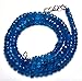 Produktbild 1 Strang Natur 40,6 cm Strand, Super finest-quality- Neon Blau Apatit Micro facettiert Rondelle Big Perlen Halskette 4 bis 6,5 mm