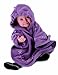 Baby Boum Snowflake/Ski Design Hooded Fleece Poncho for Outdoors and Car Seats (Neutral Grey, 0-9 Months)