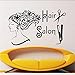 Produktbild Chellonm  Friseursalon Spa Mode Frau Gesicht Haarschnitt Schere Haarglätter Wandaufkleber Abnehmbare Vinyl Diy Friseur Aufkleber 44 * 69 Cm