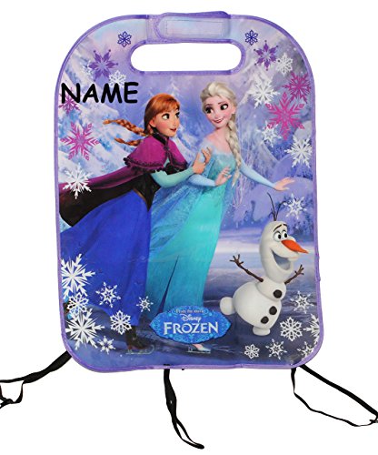 Preisvergleich Produktbild Unbekannt Rückenlehnenschoner - Disney die Eiskönigin Frozen incl. Name - Rückenlehnenschutz - abwischbar - Folie Sitzschutz - Auto / Autositz - völlig unverfroren ..