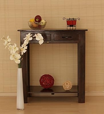 massivmoebel24 Massivmöbel console en acacia pour meubles 45 x 70 en bois massif nougat delhi designer#41