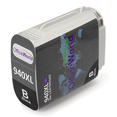 OfficeWorld Kompatible Patronen Ersatz für 940XL Druckerpatronen Hohe Kapazität Kompatibel für Officejet Pro 8000 8500 A909A 8500A A910A (1 Schwarz, 1 Cyan, 1 Magenta, 1 Gelb) - 3