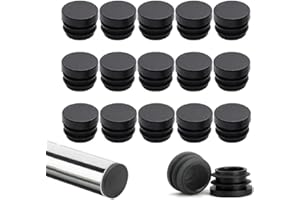 PACUM 40 Articoli Tappo per Tubo Tondo 16MM in Plastica - Tappi Terminali Rotondi a Lamelle per Proteggere Cappucci, Chiusura e Tubi