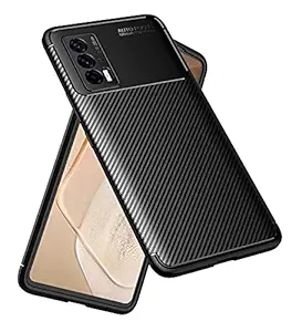 Golden Sand for iQOO 7 5G Back Cover Case Drop Tested Shockproof Slim Armor Aramid Carbon Fibre Rugged TPU Case for iQOO 7 [India] Mobile, Miarge Black