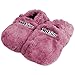 Produktbild Original Hot Sox Wärmehausschuhe Größe L 41-45 / Brombeere - aufheizbare Hausschuhe Leinsamenfüllung heizbare Körnerpantoffel für Mikrowelle / Ofen Plüsch Mikrowellenhausschuhe