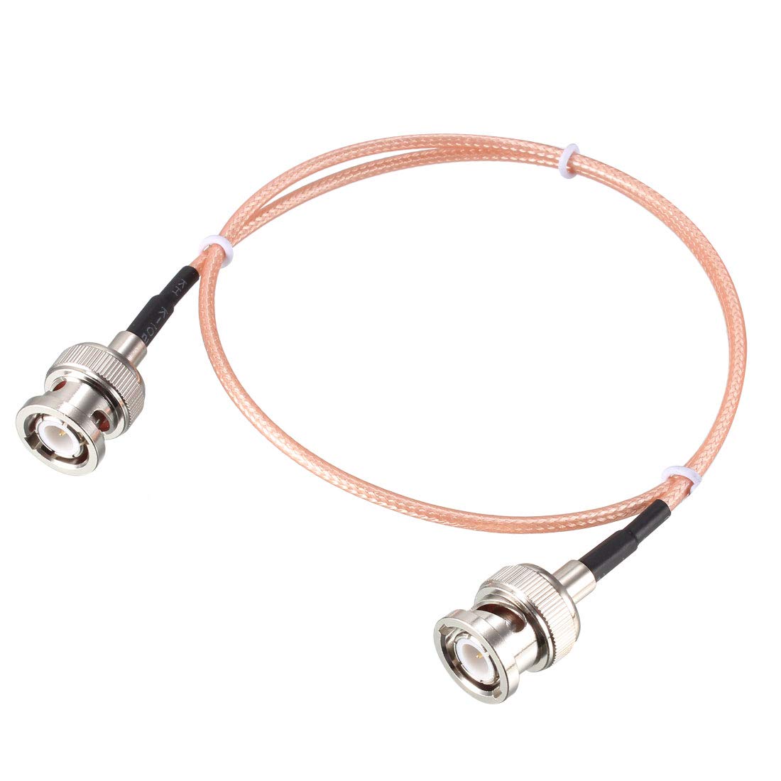 uxcell BNC Male to BNC Male Coax Cable RG316 Low Loss RF Coaxial Cable 50 ohm 1.5 ft(Gold)