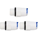 sourcing map Quick Connection Water Purifier 1/4" BSP Male -1/4" Tube OD | Mounts, Push, Water Hose, Tube, Gasket, for Revers