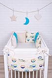 Amilian Baby Nestchen Bettumrandung 210 cm Design11 Bettnestchen Kantenschutz Kopfschutz für Babybett Bettausstattung - 2