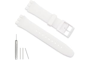 Hijiawee Cinturino in silicone per Swatch 17 mm 19 mm 20 mm, cinturino di ricambio impermeabile per orologio Swatch 20 mm/19 mm/17 mm per donne e uomini