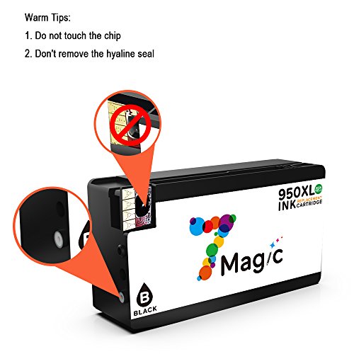 950xl 951xl Cartuchos  7Magic Cartucho de Tinta Compatible HP 950XL 951XL con M  s Reciente Chip con HP OfficeJet Pro 8610 8600 8620 8100 8615 276DW 8630 8660 Impresora Multifunci  n 1 Negro 1 Ci  n 1 Magenta 1 Amarillo 